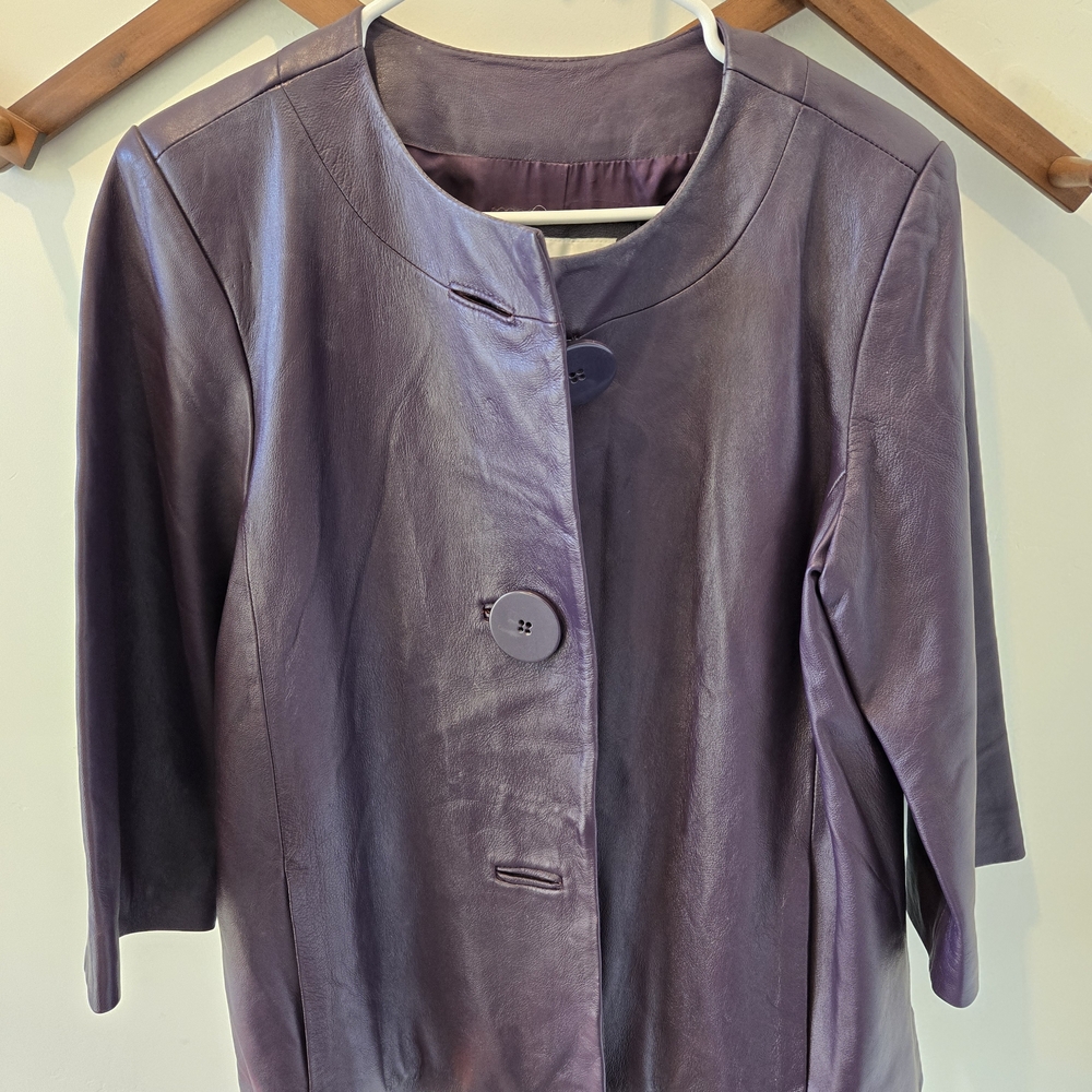 Spiegel Women's Purple Leather Jacket